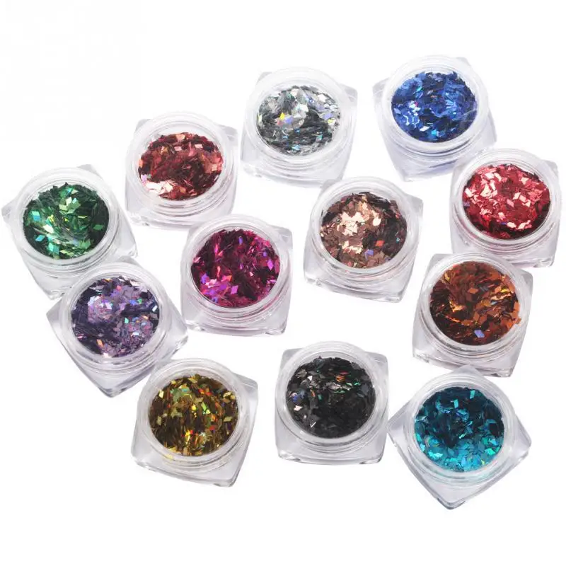 

12 Colors Rhombus Shape Nail Glitter& for Nail Art Design Decorations Nail Art Paillette Sequin Manicure