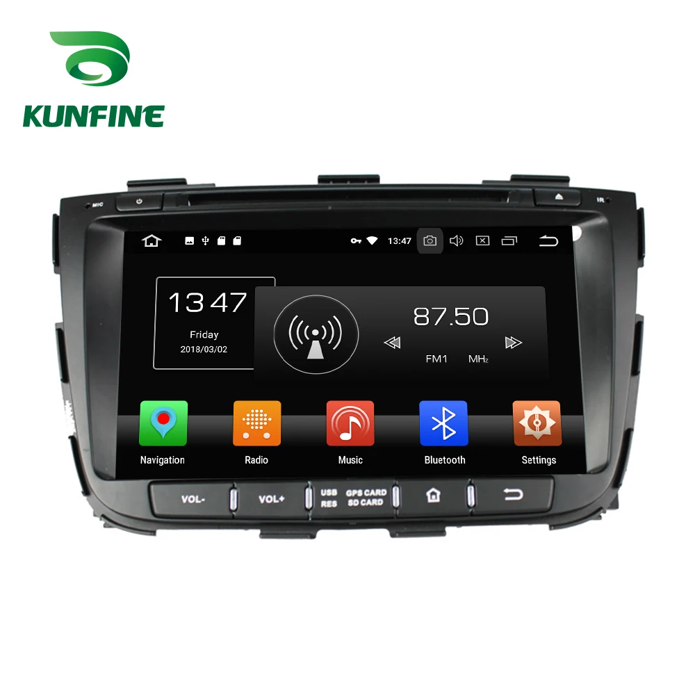 KUNFINE 4 ядра 2 Гб оперативная память Android 8,1 автомобильный DVD gps навигации мультимедийный плеер стерео для Kia Sorento 2013 Радио головного устройства