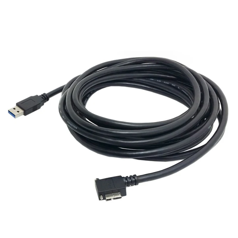 Кабель USB 3 0 A Male to Micro-B с левым углом 90 градусов запорными винтами для Nikon D800 D800E D810 15