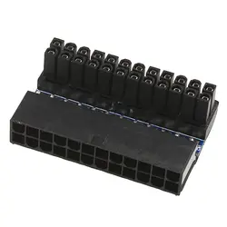 Atx 24 Pin Женский до 24 Pin Мужской адаптер с прямым углом для настольных ПК блок питания