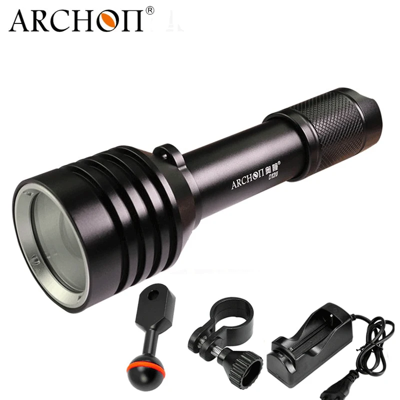 

Archon D12U 1200lm Diving Flashlight 3 Light Colors Zoomable Diving Torch Underwater Video Light Dive Lamp