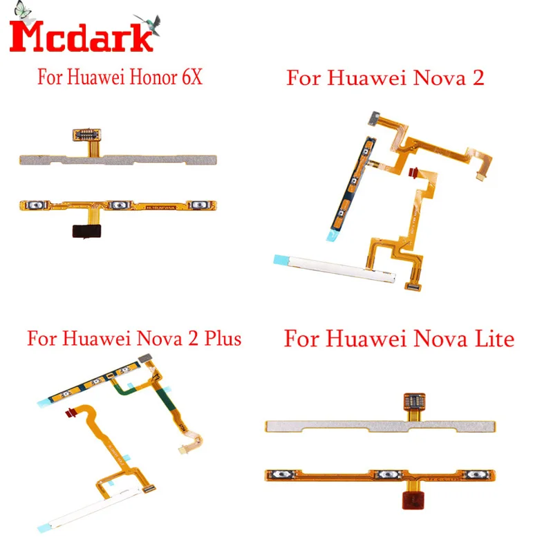 Mcdark для Huawei Honor 6X Nova 2 Plus кнопка гибкий кабель Кнопка питания громкости FPC провод Lite