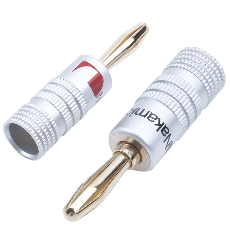 Cena Nowy 24 szt. 24K złota Nakamichi głośnik wtyczka bananowa złącze audio jack