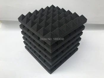 

6pcs 30x30x5cm 3D Pyramidal Acoustic Foam Panels Wall Stickers Sound insulation Wall Art Decoration Noise Reduction Sticker