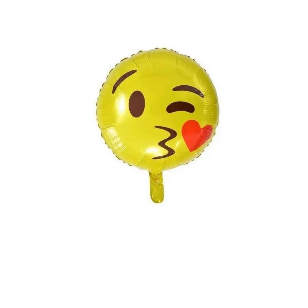 Новая Мода Emoji круглый воздушный шар из фольги 44,5 см/17,52 дюйма вечерние Декор надувные Желтые шарики