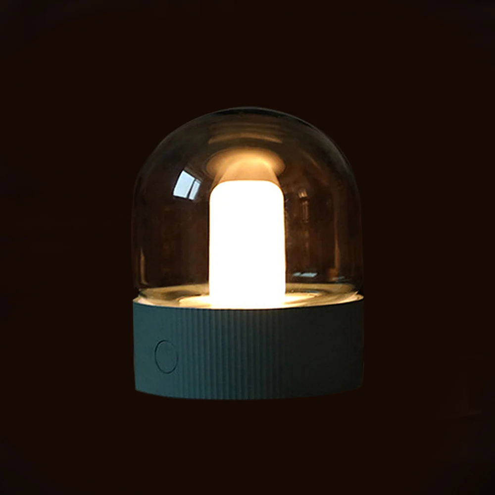 

25 USB Rechargeable Glass Nigh Light Candle Shape Antique Lamp