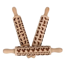 Помадка торт тесто ролик печенье тисненая Скалка деревянные инструменты для приготовления пищи Белка Собака пигти шаблон гаджеты