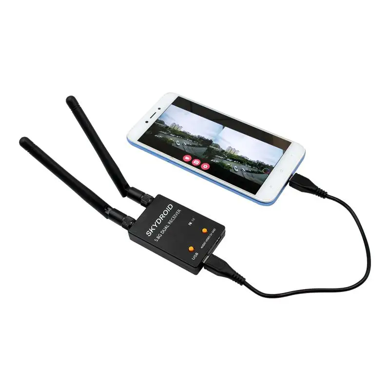 Rccity SKYDROID UVC приемник с двойной антенной OTG 5 8G 150CH полный канальный FPV аудио для