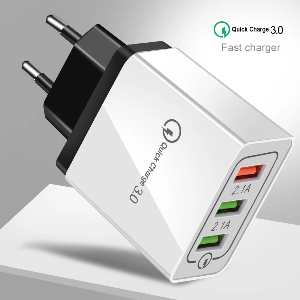 

Universal 18 W USB Quick charge 3.0 5V 3A for iPhone XS MAX XR EU US Plug Mobile Phone Fast charger charging for Samsung s8 s9