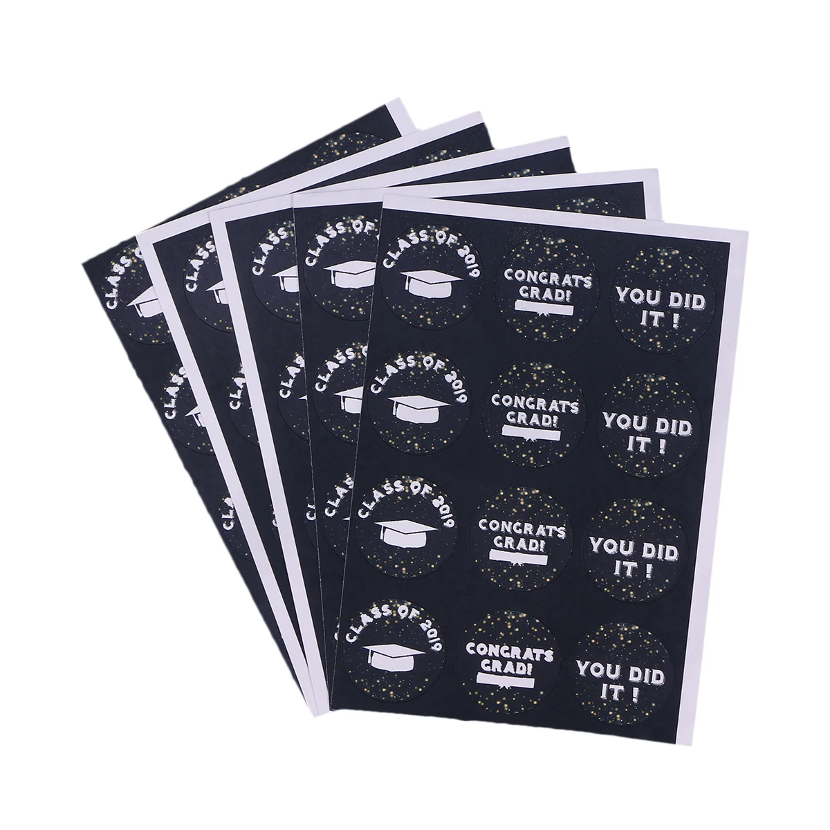 

10 Sheets Stickers Graduates 2019 Graduate Cap Presents Bag Decals for Scrapbook