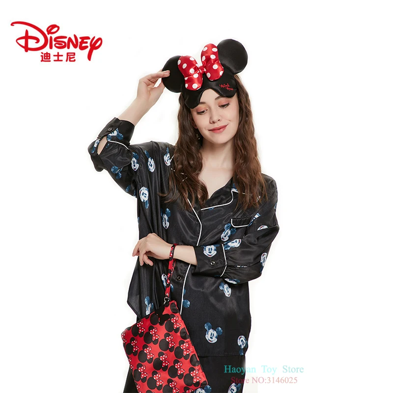 

Genuine Disney Minnie Stitch Cartoon Sleep Headdress Hair Hand Accessories Kawaii Plush Toys Birthday Gifts For Fashion Girls