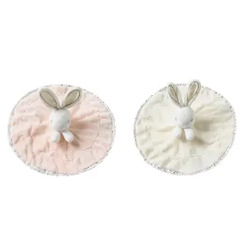 

Cute Rabbit Velvet Baby Rattles Appease Towel Infants Sleep Soothing Toys Plush Toys Infant Very Soft Security Blanket Sleep Toy
