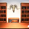 Creative 3D Horns Skull Ornament Resin Skull Retro Wall Hanging Crafts Home Office Decor Gift Animal Skull 6