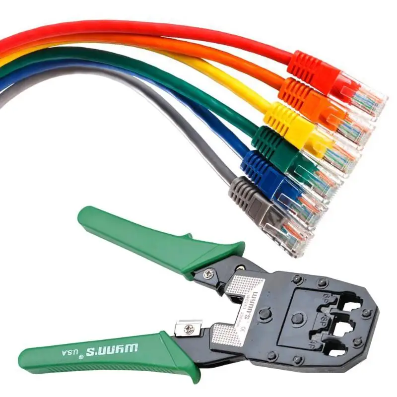 

200MM Network Cable Clamp Pliers Crimping Strippers Wire Cutter Hand Tools Clip with high carbon steel For 4P4C & 4P2C