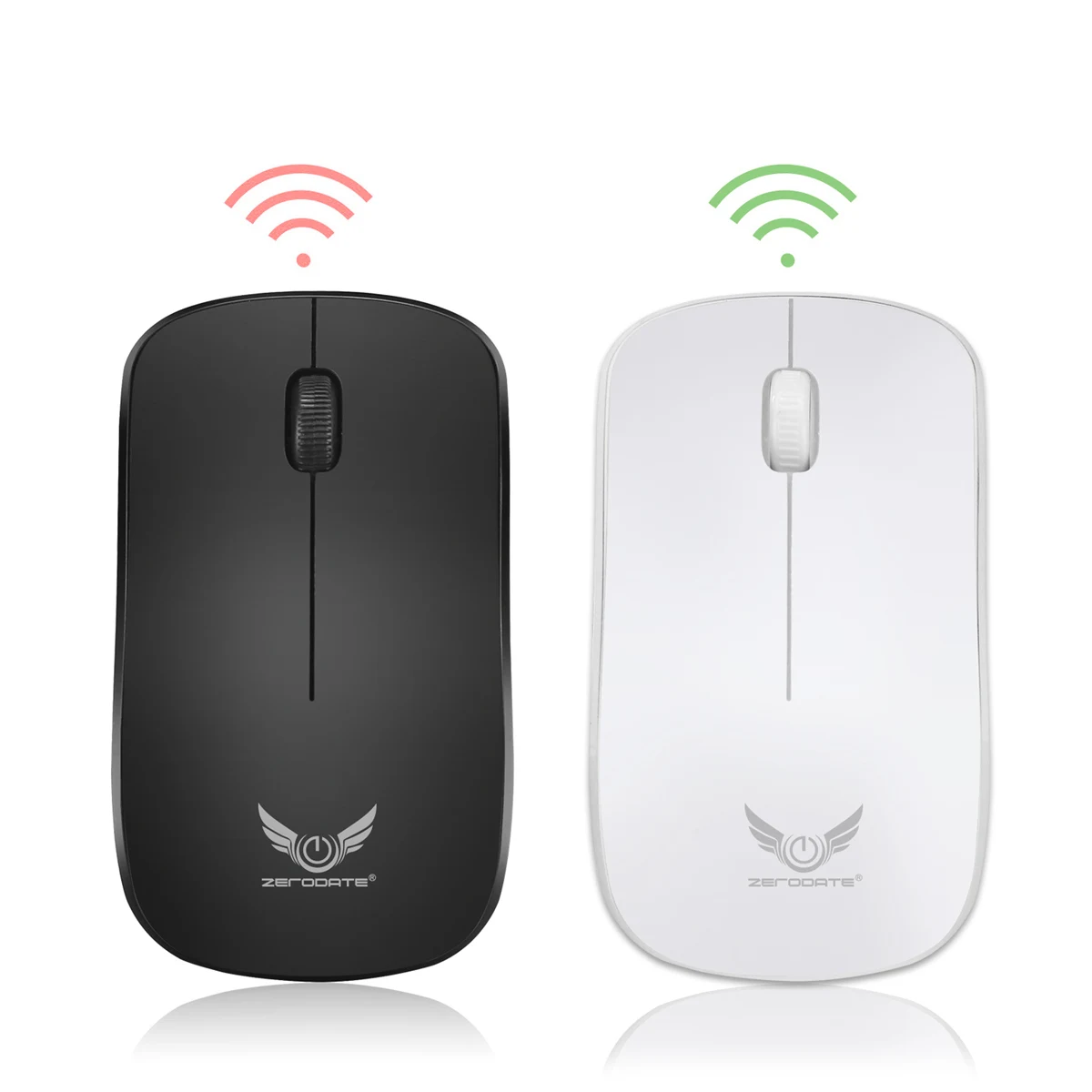 

ZERODATE Wireless Bluetooth Mouse 1600DPI USB Rechargeable Ergonomics Mouse Computer Office Mouse 2.4G For PC Laptop
