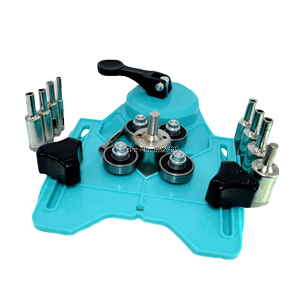 4 83mm Glass Tile Hole Saw Drill Guide Locator + 10 Tile Ceramic Glass Diamond Hole Saw Drill