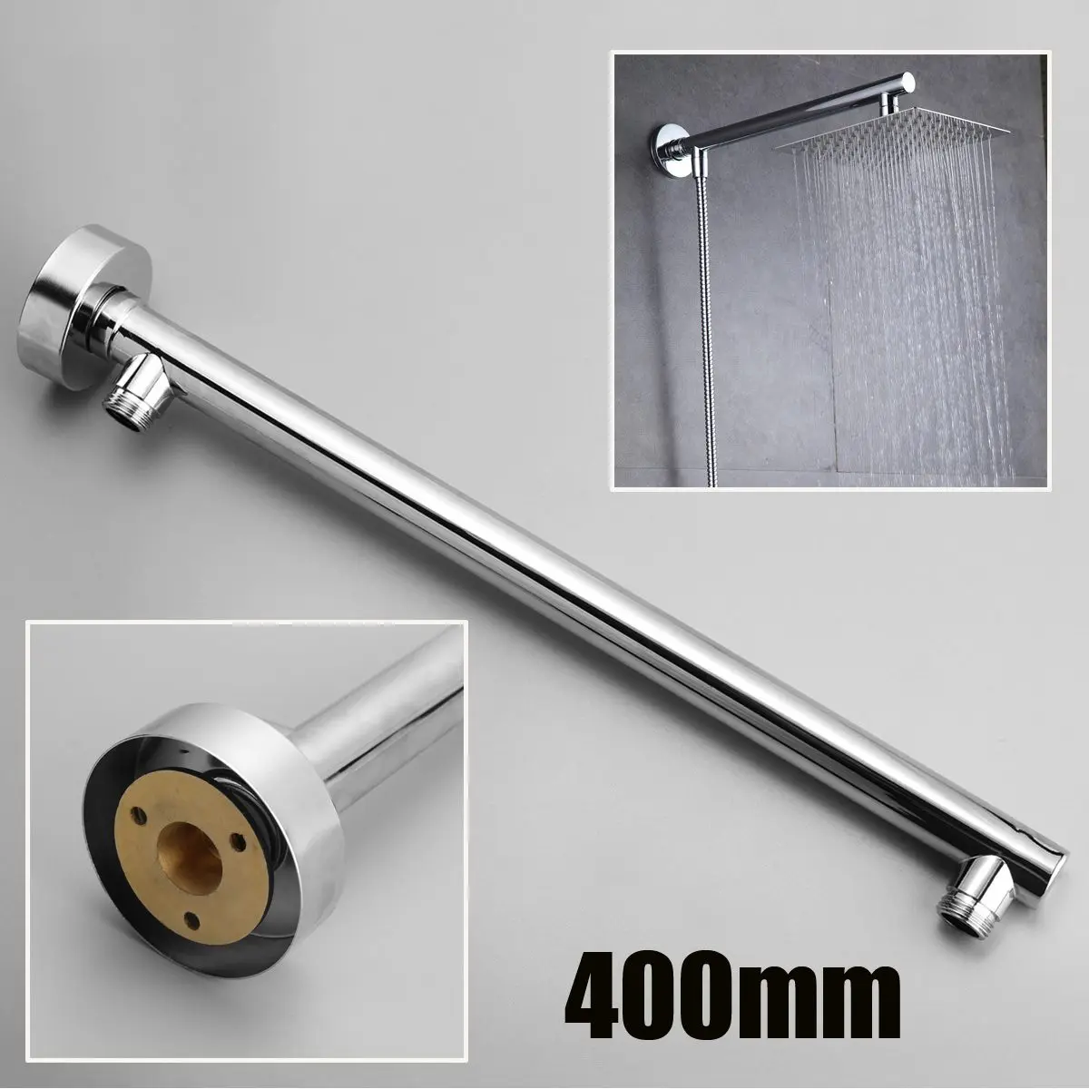 

400mm Shower Arm Wall Ceiling Mounted Shower Head Extension Arm Bathroom Tools Accessories
