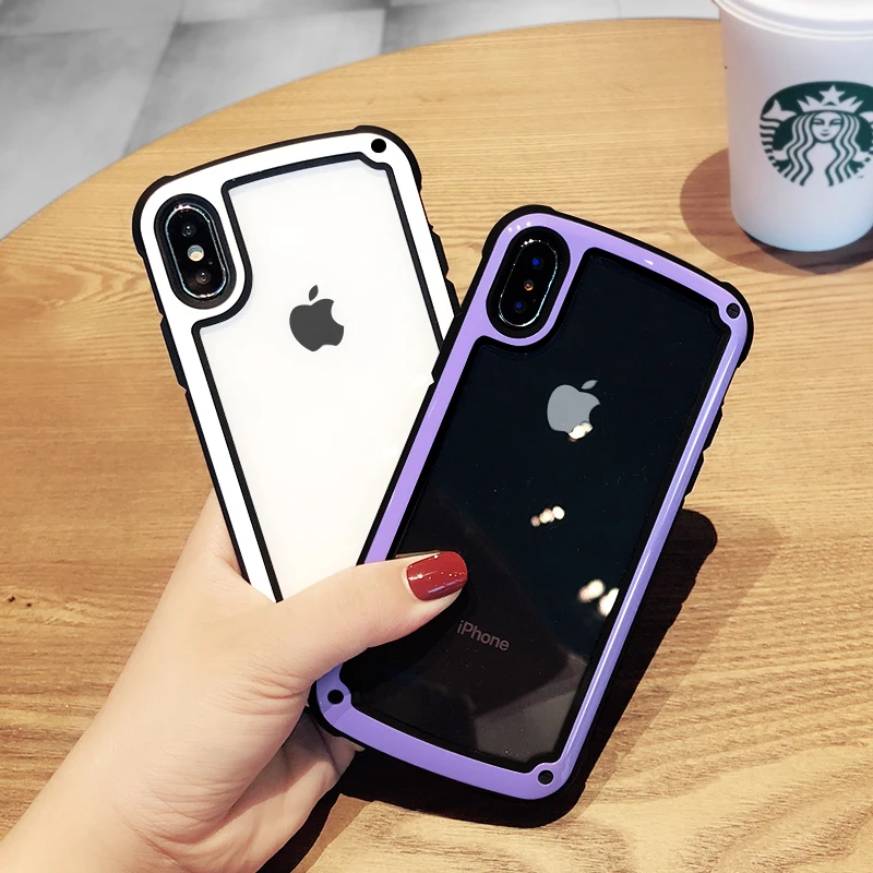 Shockproof Bumper Transparent Phone Case For iphone Xr case 8 XS Max 7 6 6S Plus Airbag Silicone TPU Protective Cover |