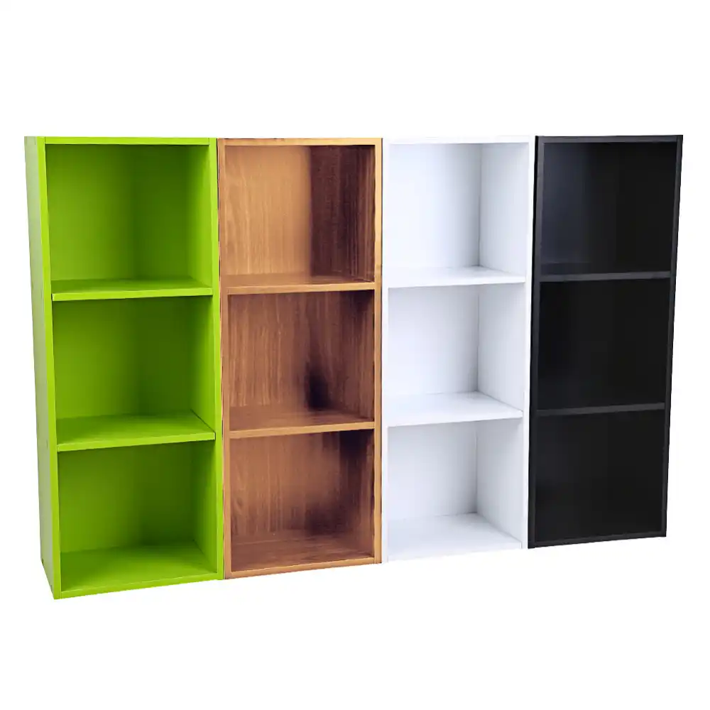 1 2 3 4 Tiers Brief Multifunction Wooden Bookcase Shelf Standing Wooden Bookcase Shelf
