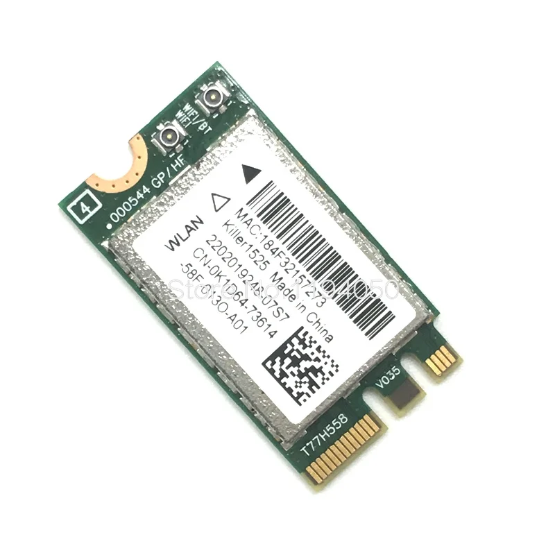 Killer 1525 802.11ac 867Mbps wireless AC1525 + Bluetooth 4.0 M.2 NGFF E / A Dell Alienware main mini WiFi card Killer1525 wifi | Компьютеры
