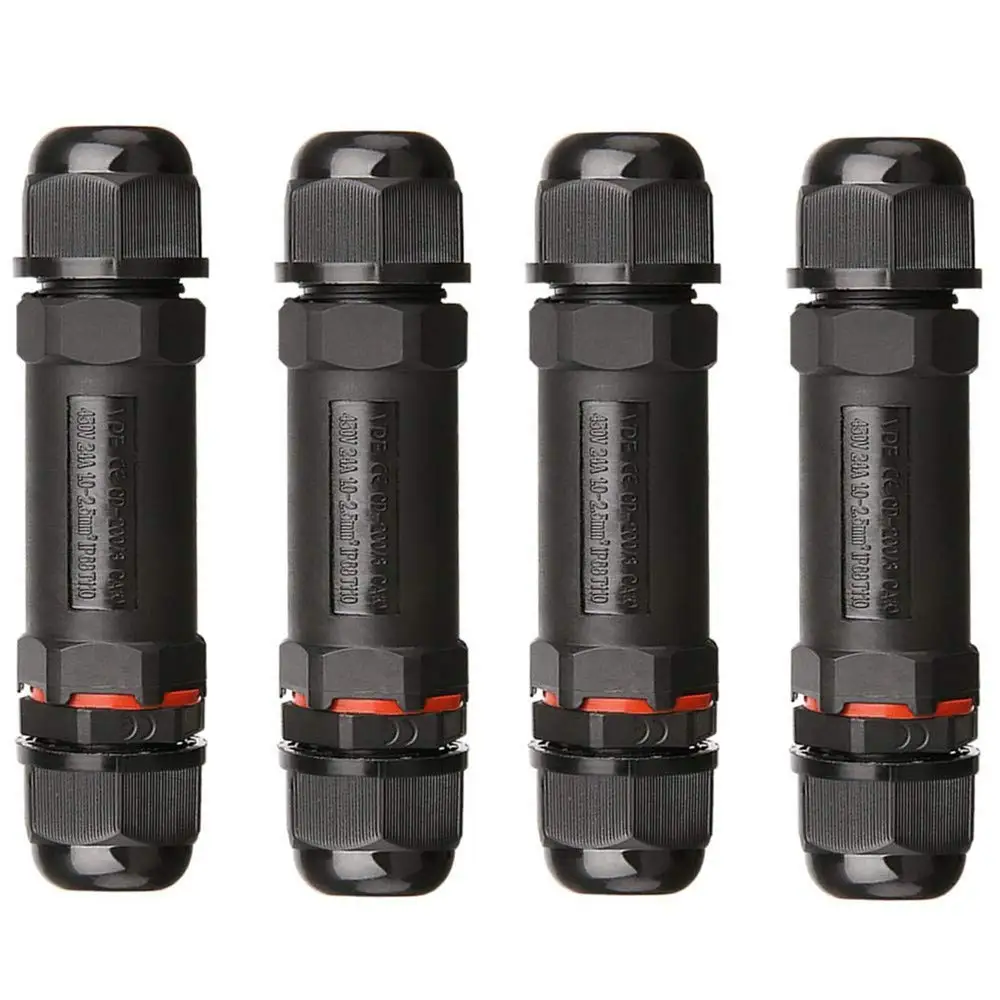

Waterproof Junction Box Outdoor Cable Connector - 4-Pack IP68 Connector External Sleeve Couple