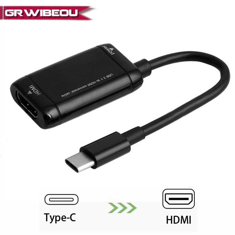 Топ USB 3,1 type C к HDMI 1080P адаптер USB3.1 USB-C к HDMI конвертер для мобильного телефона высокой четкости ссылка Android телефон планшет