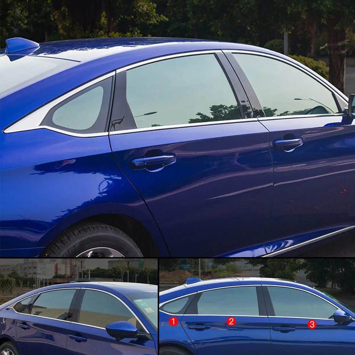 Нижняя накладка на окна автомобиля наклейка окно нижняя полоса защита для Honda/Accord
