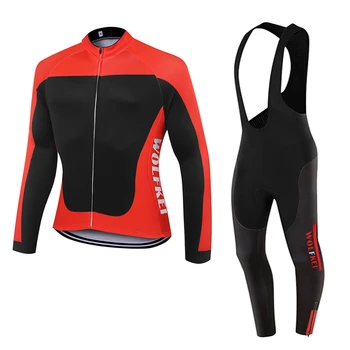

Autumn Long sleeve Men Cycling Jersey 2019 Wolfkei Ropa Ciclismo Maillot Hombre Bike clothes Sports Cycling Clothing