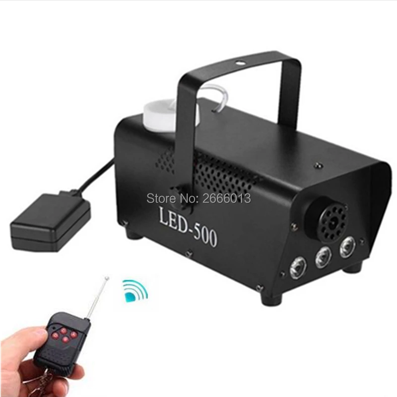

500W LED Fog Machine/Remote Wireless Control RGB Color LED Fogger /Smoke Machine With LED Lights For KTV Disco Home Party Events