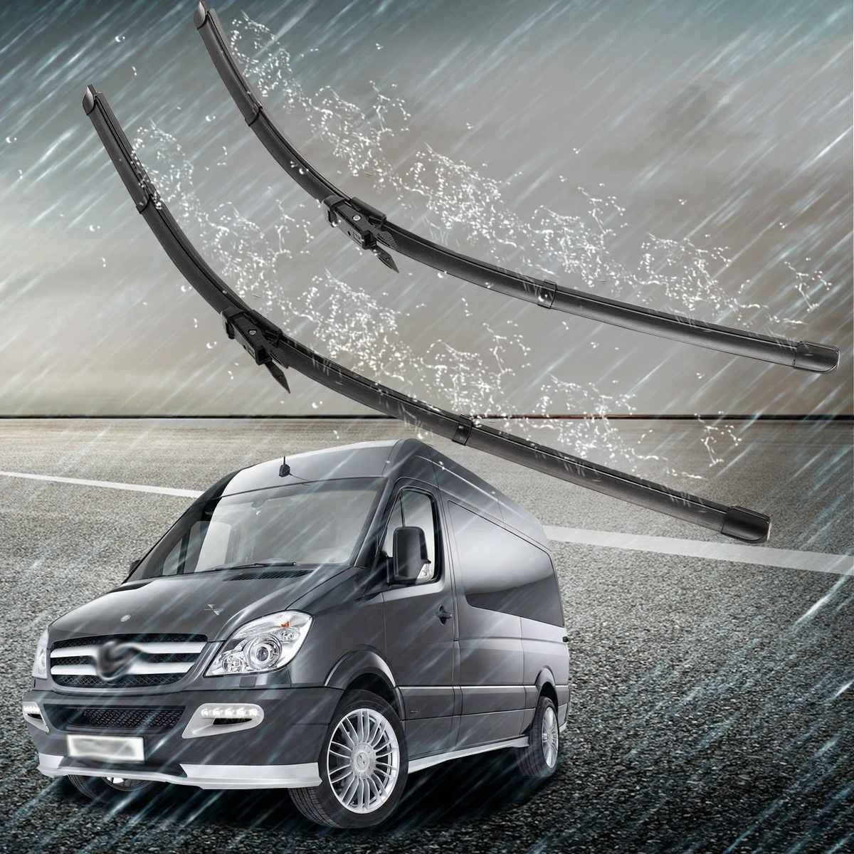 2шт 2" 24" передние ветровые плоские стеклоочистители D для Mercedes Sprinter 2006