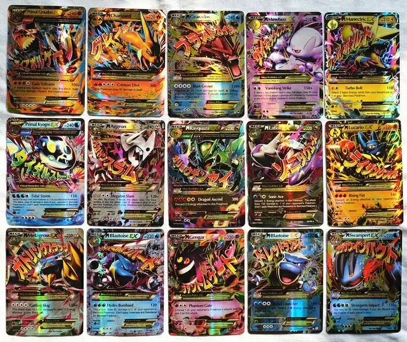 

Hot 20/60/100pcs Pokemones GX MEGA Shining Card Game Battle Carte Trading Game Collection Cards Kids Pokemones Toy Gift Unrepeat