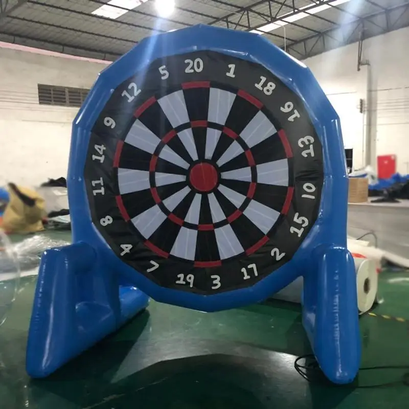 

3 Meters Giant High Inflatable Football Dart Board Soccer With 3 Ball Air Blower Outdoor Sports Games Inflatable Dart Board Game