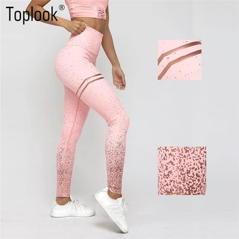 

New High Wais Leggings Women New Patchwork Fitness Fashion Print Workout Elastic Slim Trousers Pants Casual Trousers