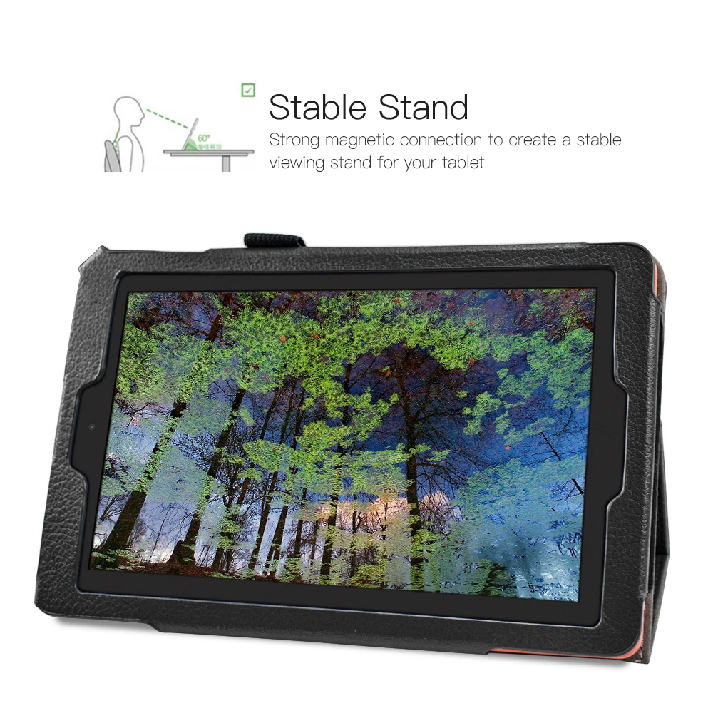 Твердый чехол из искусственной кожи для Amazon Fire 7 Smart Cover Auto Sleep Wake складной
