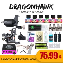 Dragonhawk набор для татуировки, роторная машина для татуировки, тонкая подкладка, профессиональные Пистолеты для татуировки, силовая коробка, набор для татуировки