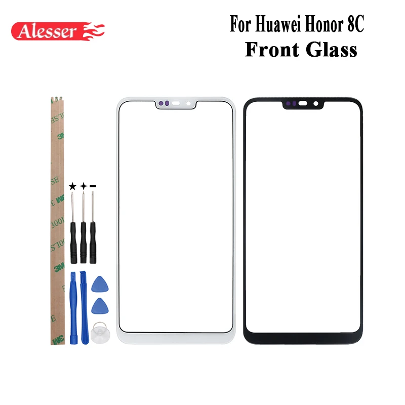 

Alesser For Huawei Honor 8C Outer Glass Lens Replacement Parts For Huawei Honor 8C Touch Lens Outer Glass 6.26 inch With Tools
