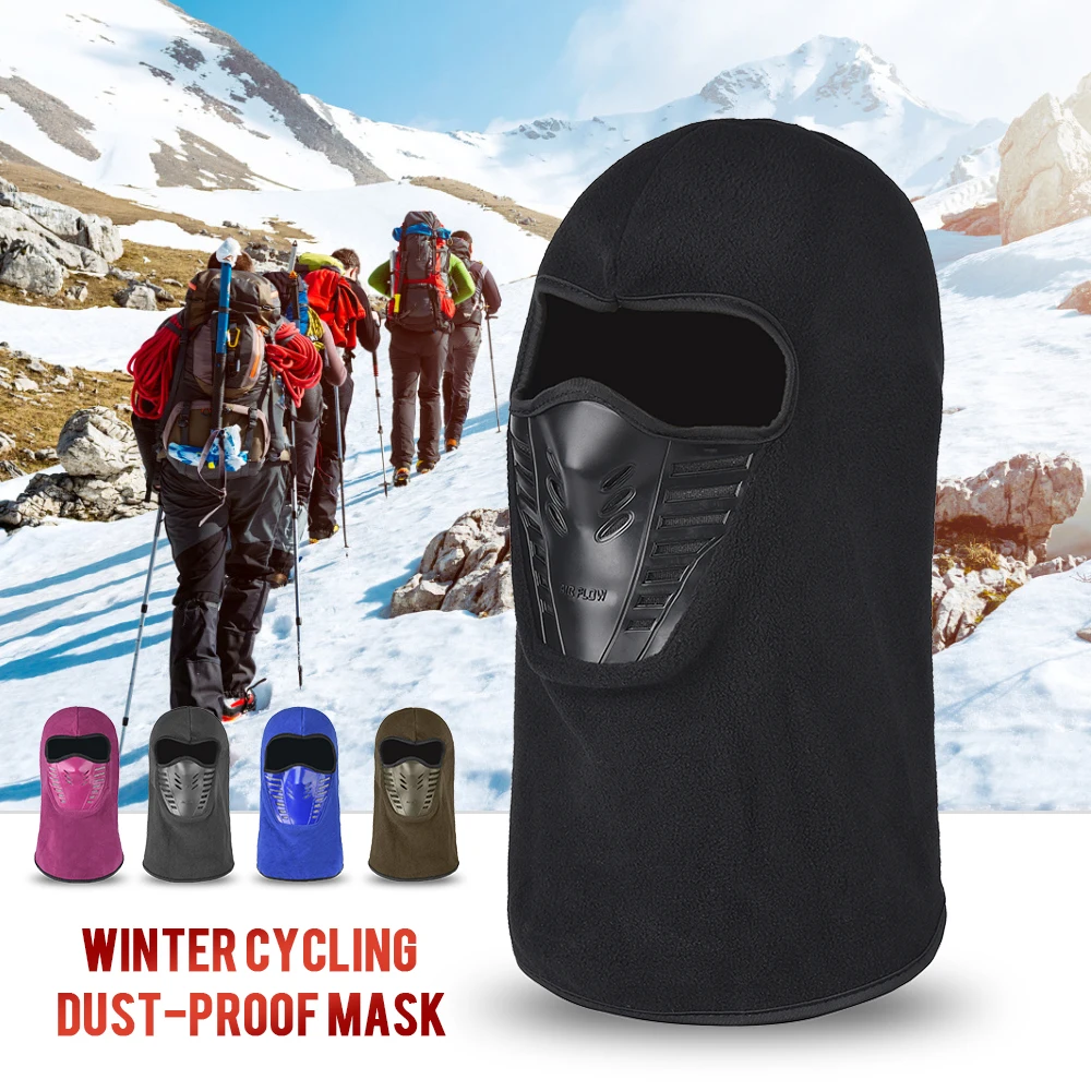

Winter Warm Cycling Face Cover Fleece Full Anti-dust Windproof Ski Mask Snowboard Hood Anti-dust Bike Thermal Balaclavas Scarf