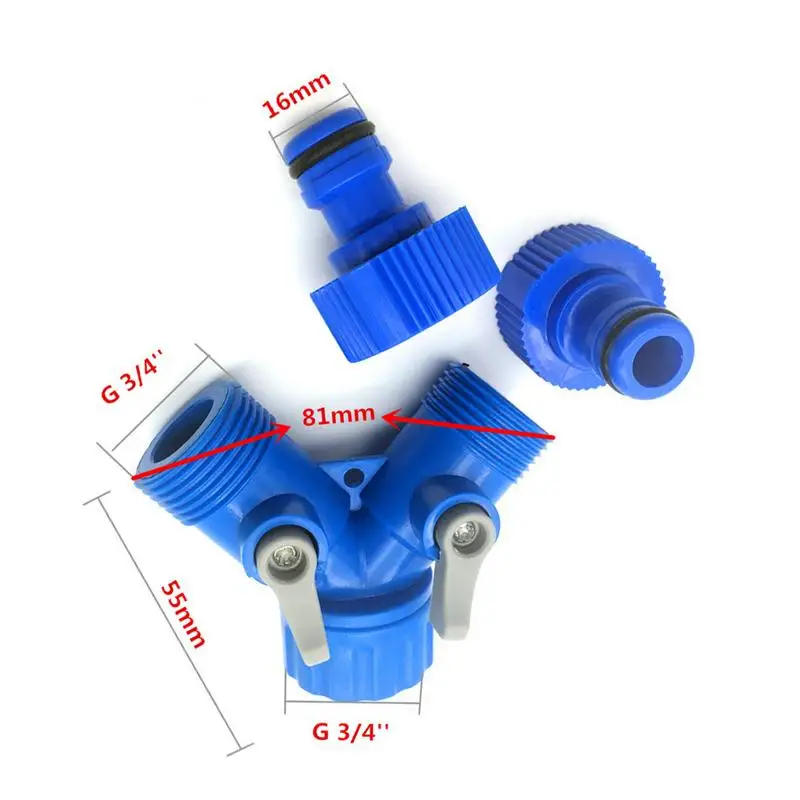 Water Tap Splitter Quick Connector Adaptor Y Shape Garden Tap Splitter For Irrigation Ideal For Use With A Variety Of Hose Pipe