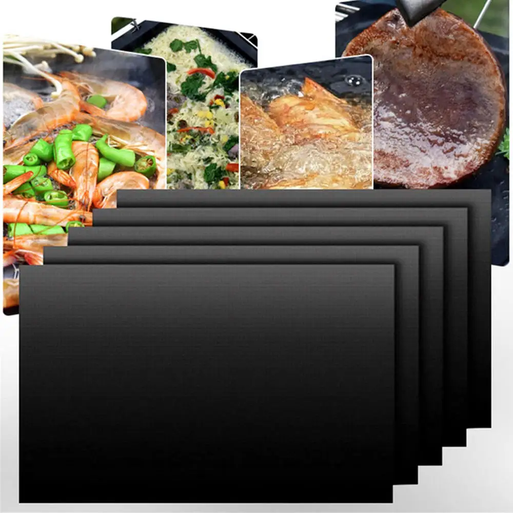 

1PC Non-Stick BBQ Grill Mat Barbecue Baking Mat Liners Teflon Heat Resistant Roast Grill Mat For Party Reusable Cooking Tools