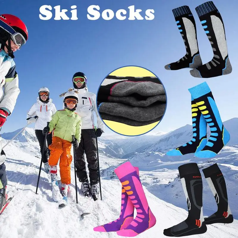 

2018 New Parent-Child Ski Socks Children's Adult Family Sports Thick Cotton Socks Warm Towel Bottom Stockings