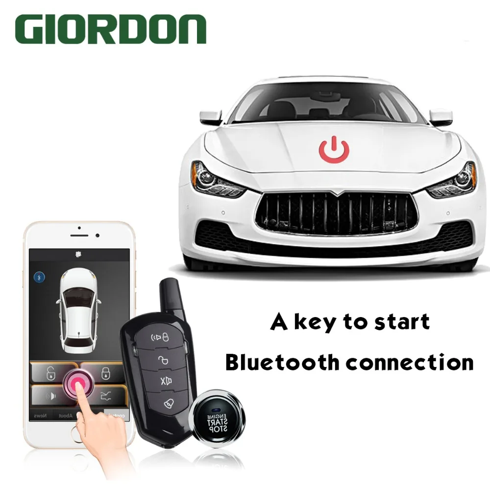 

Mobile automatic induction motors, a key start mobile phone remote start function PKE keyless into the system