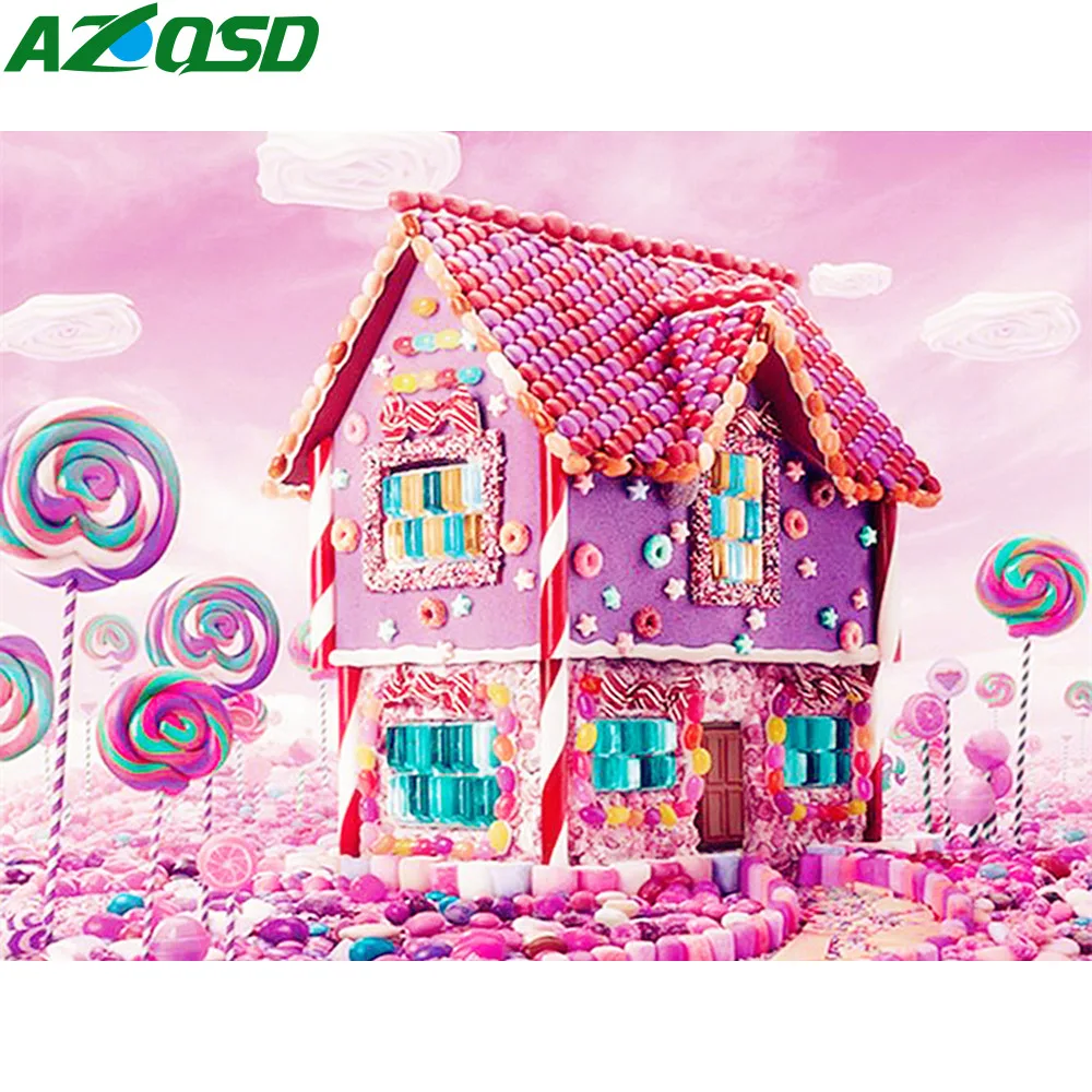 AZQSD Алмазная картина конфетный дом мультфильм вышивка Стразы 5D Сделай Сам