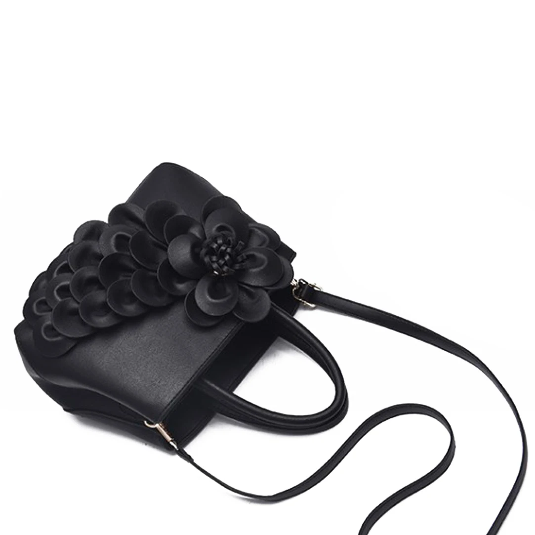 

FGGS-Pu Leather Luxury Women Tote Shoulder Bag Flower Handbags Female Designer Messenger Bag Beach Bag Women Summer