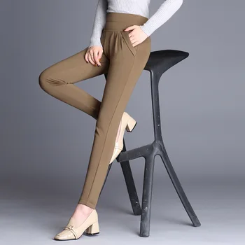 

New Pattern High Waist Elastic Force Trousers Thin Haren Pants Woman