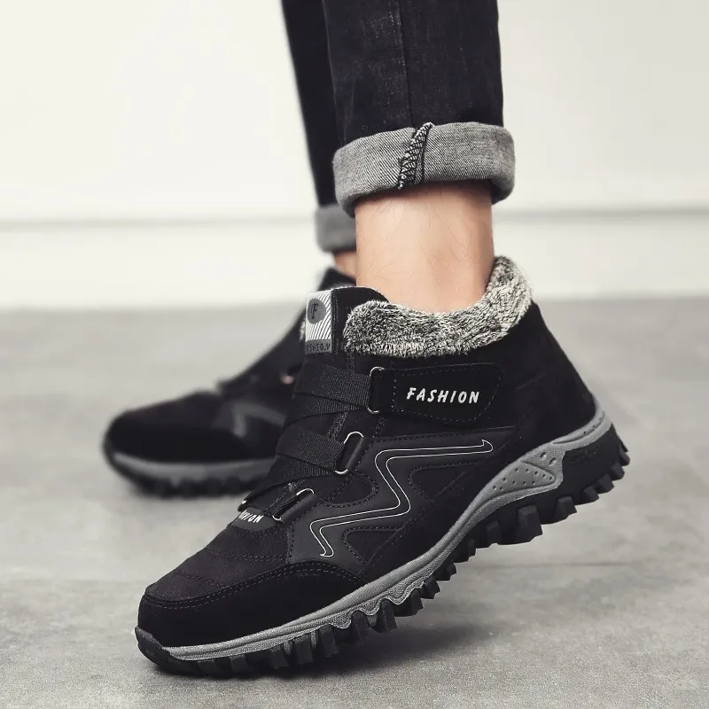 

2019 hot sale men winter shoes fashion snow keep warm comfortable men ankle boots high quality big size 35-47 men casual shoes