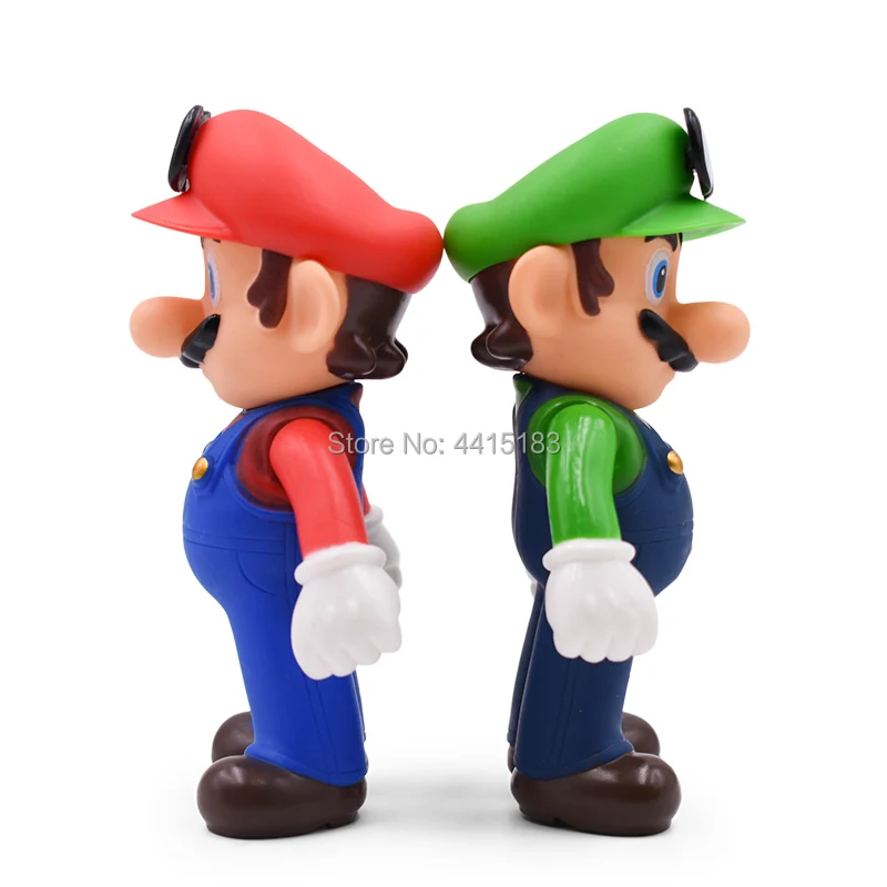 2 Styles Anime Figura Super Mario Odyssey Mario Luigi PVC Action Figure Doll Collectible Model Toy Christmas Gift For Children