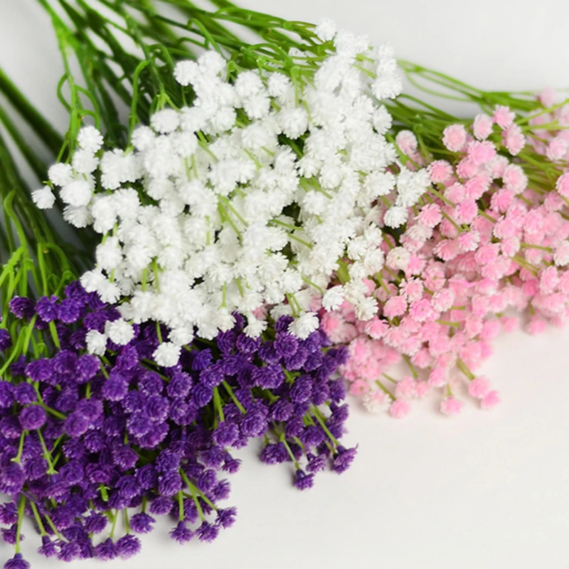 

Artificial Fake Babysbreath Gypsophila Silk Flower Bouquet Home Wedding Decor Purple/White/Pink