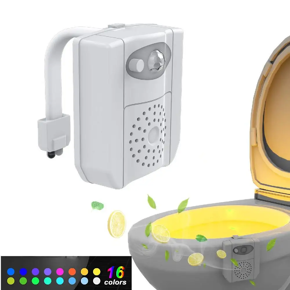

Litake 16 Colors UV Sanitizer Toilet Bowl Light Night Light Motion Sensor Activated LED Lamp Gadget
