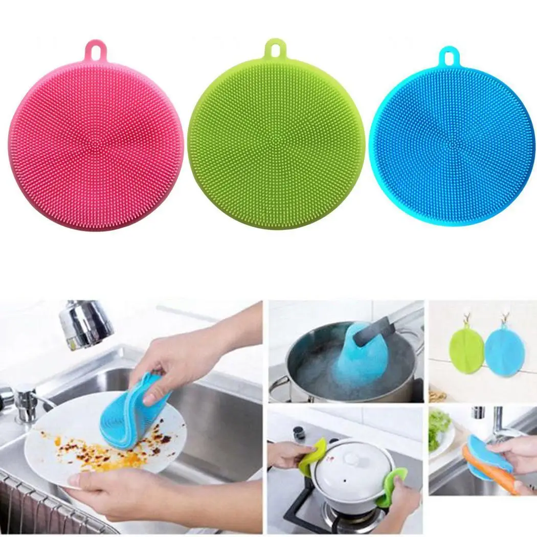 

New Kitchen Dish Towel Silicone Dish Bow Washing Pads Home Kitchen Simple and practical design Easy to install Cleaning Tool 25g