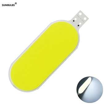 

2019 new outdoor high bright COB LED strip Panel light DC 12V 50W Racket size cold white 6500k for DIY Lamp Light bulb